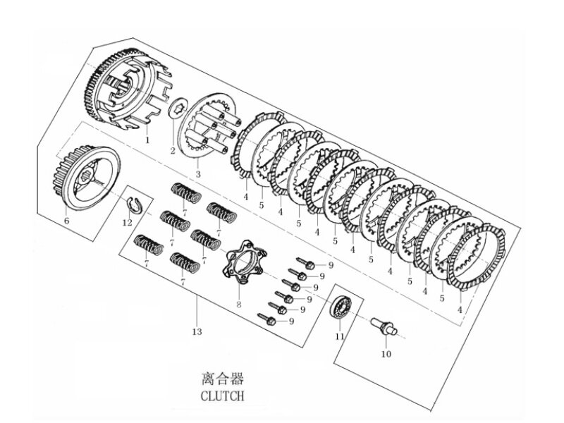 PitBikeClub Шайба корзины сцепления 165/166 FMM ZS172FMM-3A (CB250-F) ZS172FMM-5 (PR250) ZS172FMM-7 (CB250RL) ZS174MN-3 (CBS300) ZS169MM (CB250-A) ZS170MM-2 (CB250) и др.