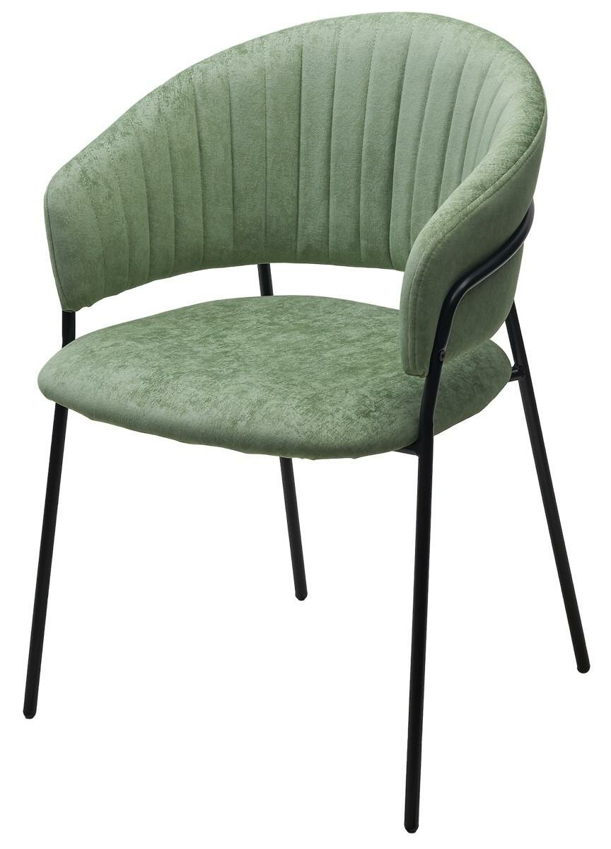 фото Стул м-сити Стул гемма, цвет RAIN 3 green, велюр / черный каркас М-City арт. 688M05703