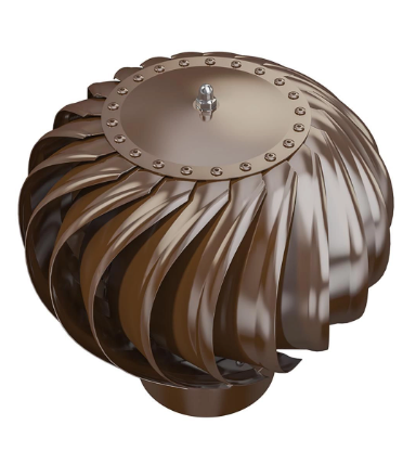 турбодефлектор 110мм окрашенный металл, коричневый (ral 8017), тд-110, era - фото №2