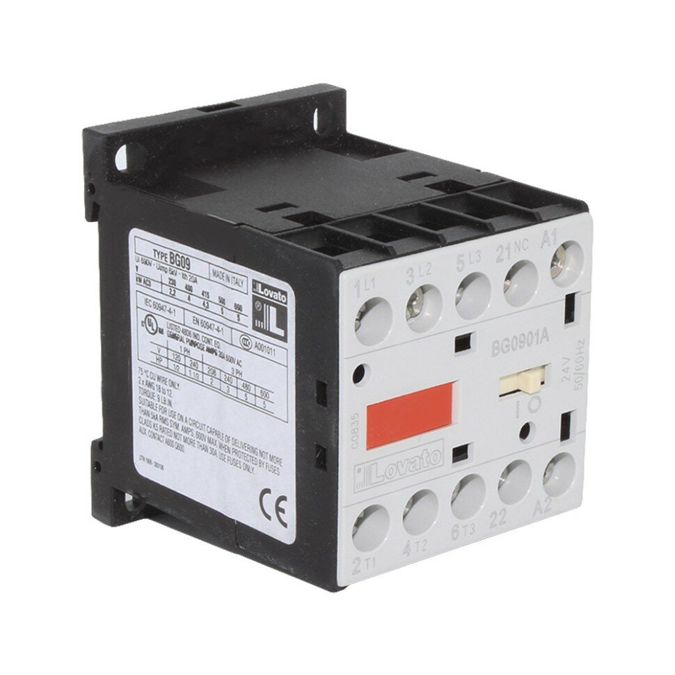 LOVATO ELECTRIC 11BG0901A024 Контактор (Катушка 24V 50/60Hz)