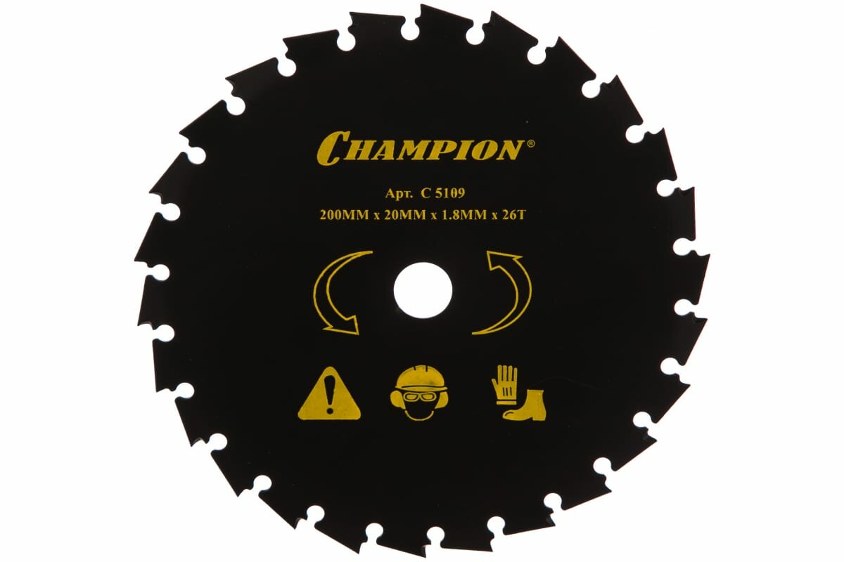 Нож с долотообразными зубцами (200х20 мм) Champion C5109 - фотография № 1