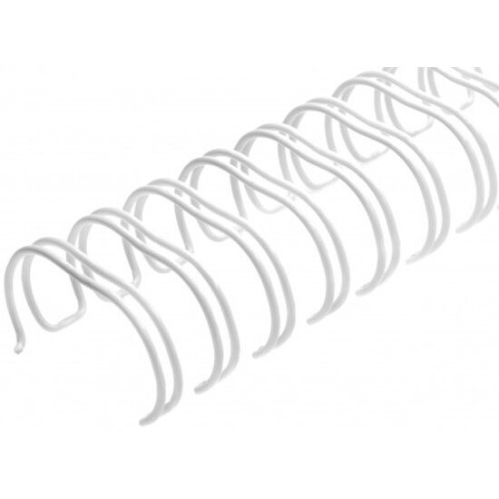 Пружины металлические для переплета Реалист А4,22.2мм(7/8"), белые,2:1, 1/50, QP, 23 петли, до 180 лст