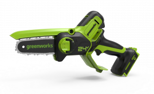 Аккумуляторная пила GREENWORKS G24MCS10 24В, без АКБ и ЗУ мини - фотография № 1