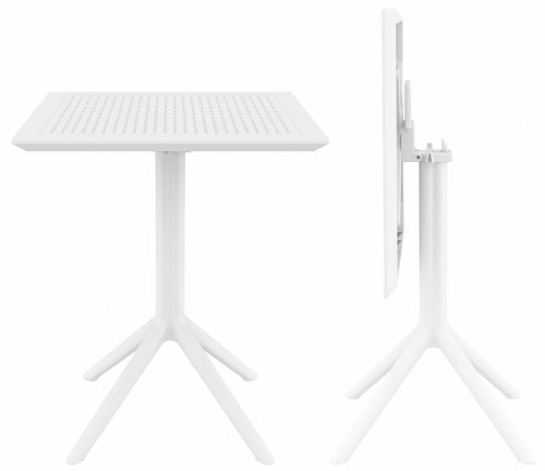 Стол пластиковый складной Siesta Sky Folding Table 60 Белый - фотография № 1