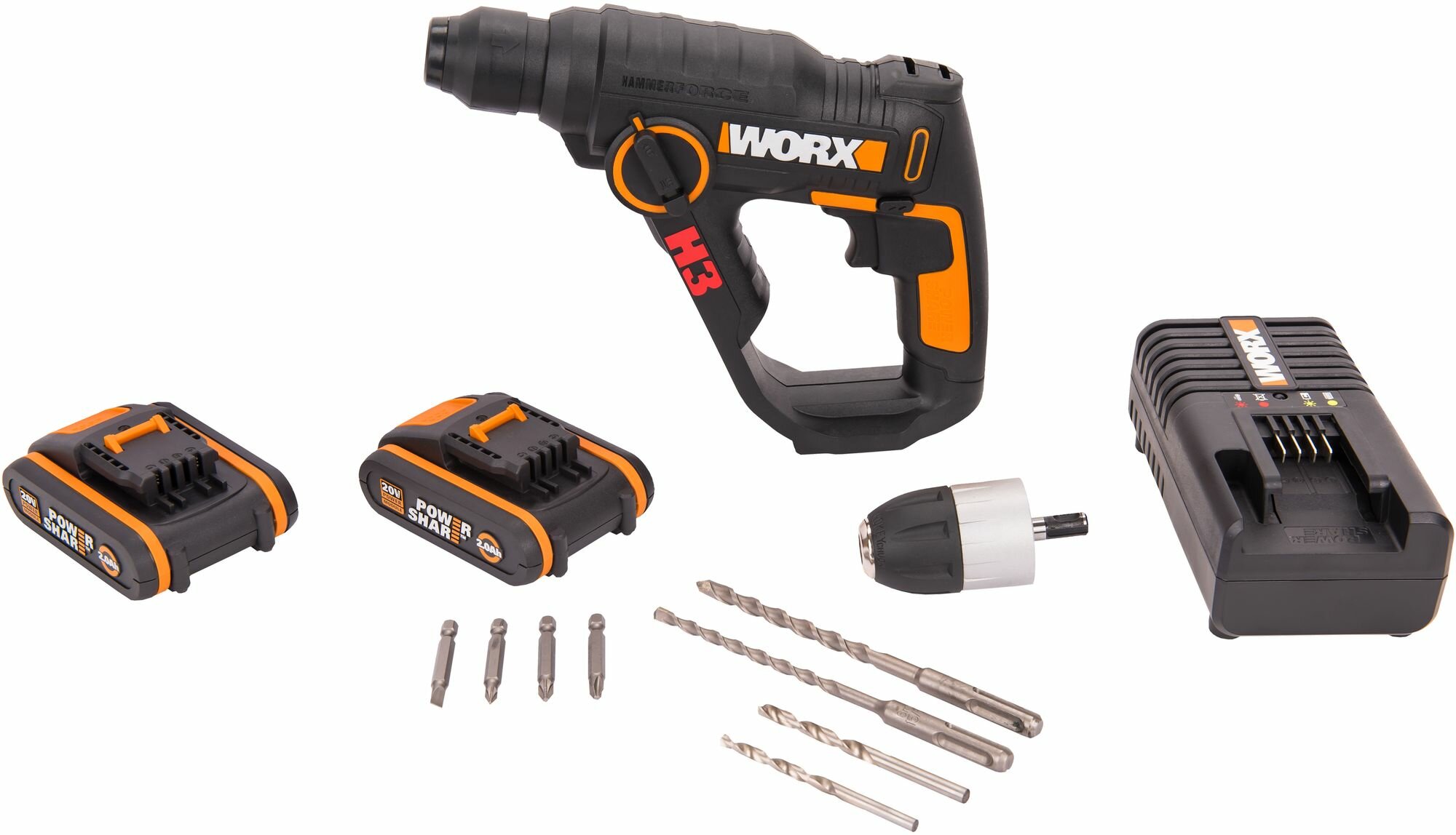 Перфоратор аккумуляторный Worx WX390.1 450 Вт