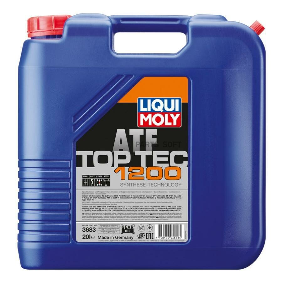 Lm Top Tec Atf 1200 * Жидкость Трансмиссионная Акпп (Dexiii Mercon Type T-Iv Matic D JSp3) 20л Liqui moly арт. 3683