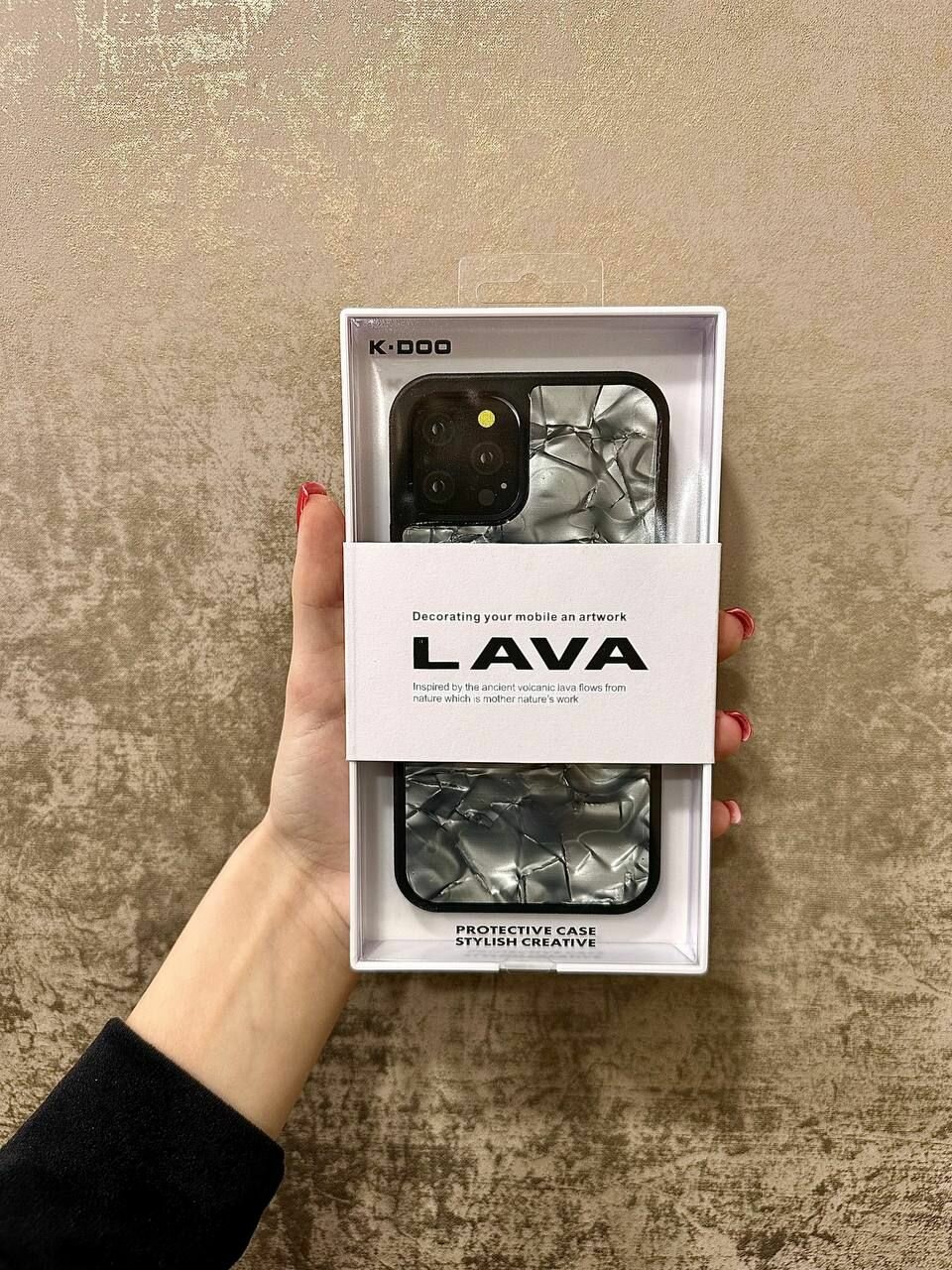 фото Перламутровый чехол K-DOO LAVA для Apple iPhone 12 PRO MAX, серо-черный