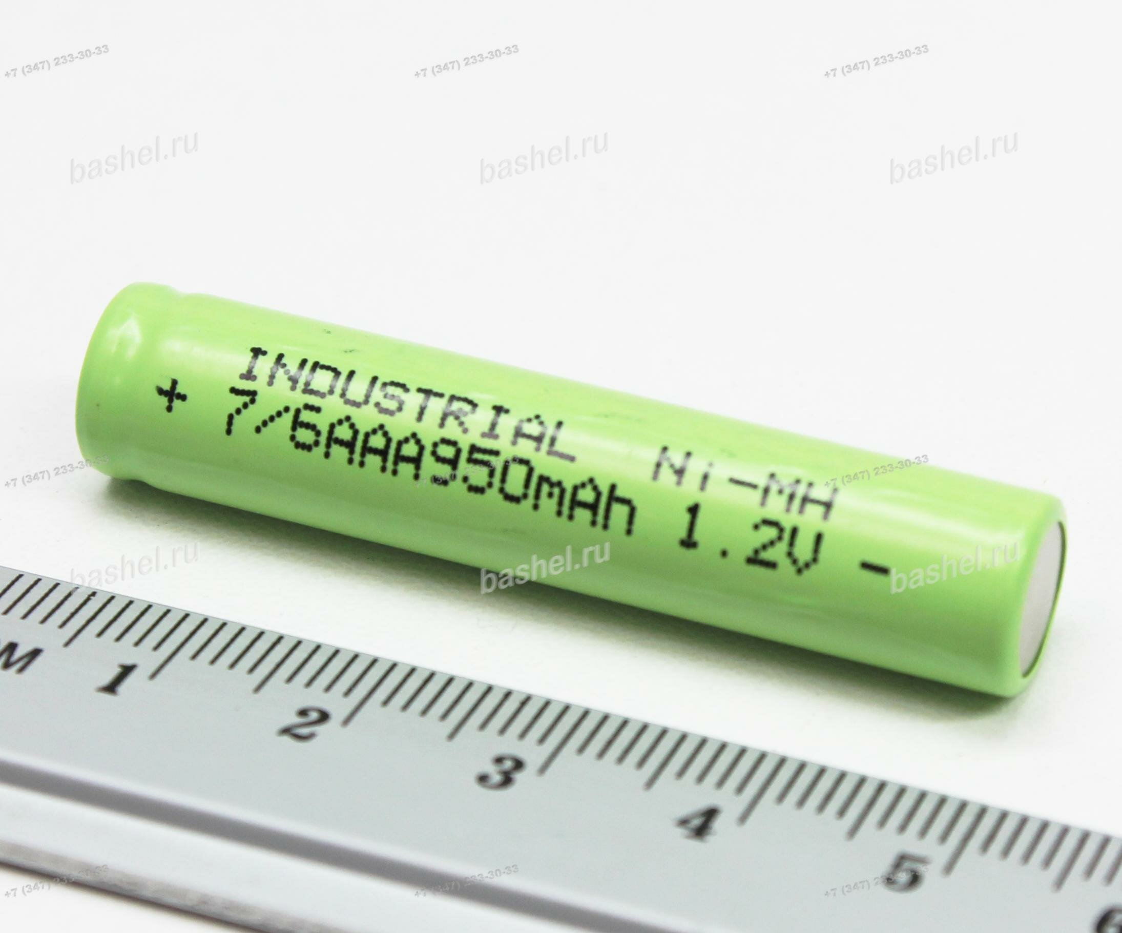 Аккумулятор H-7/6AAA950 INDUSTRIAL 1,2В 950mAh NIMH (10,5*50mm), INDUSTRIAL электротовар