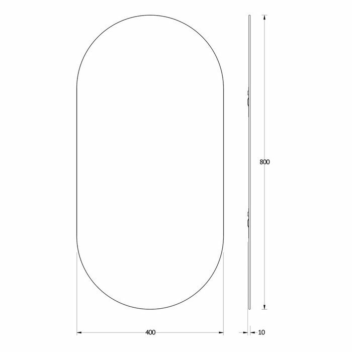 Зеркало Evororm со шлифованной кромкой, 40х80 см - фотография № 2