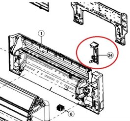 Panasonic CWD933233 заглушка шасси внутреннего блока кондиционера CS-E7MKD