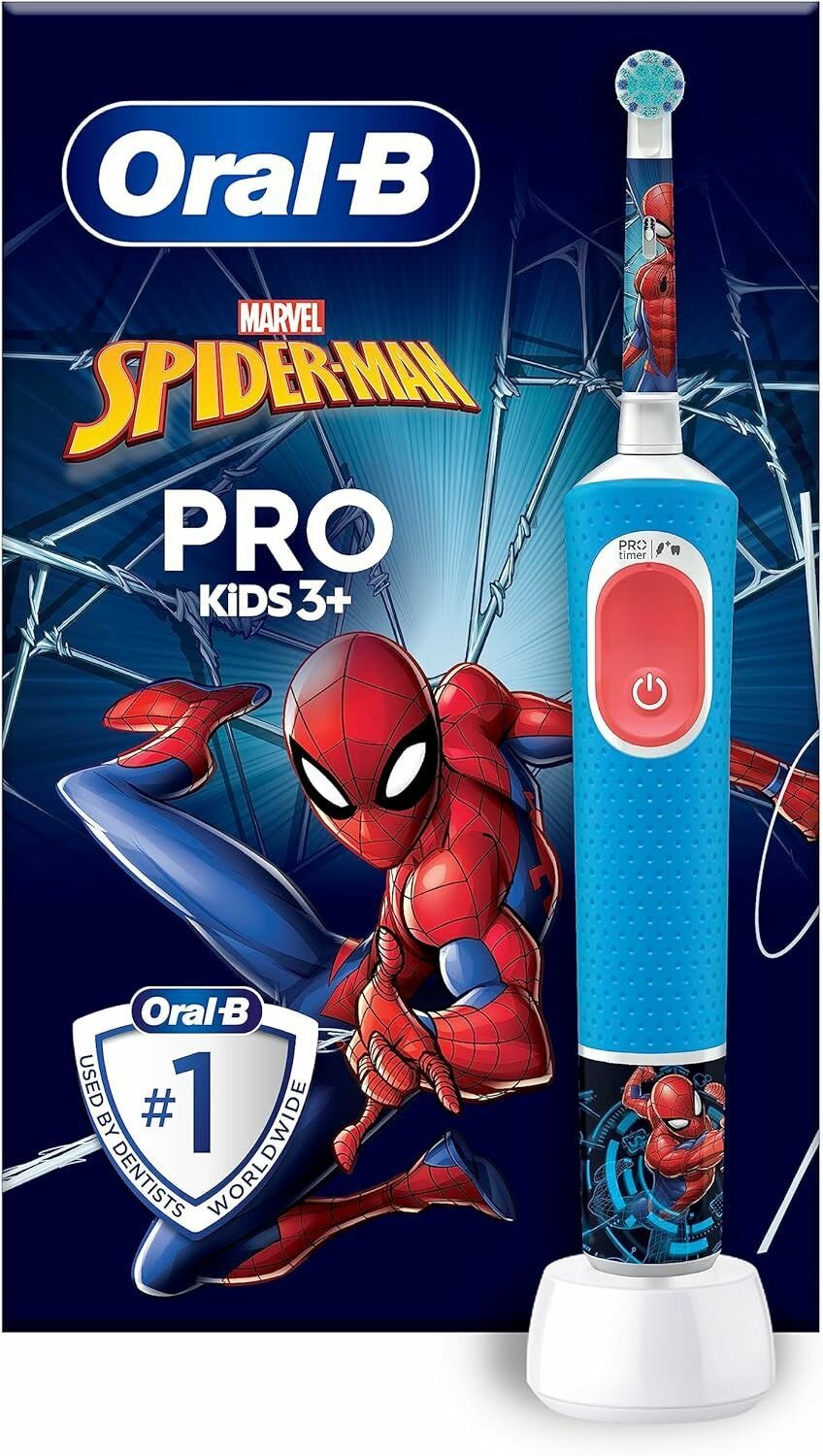 Электрическая зубная щетка Oral-B Vitality Pro Kids SpiderMan (3+)