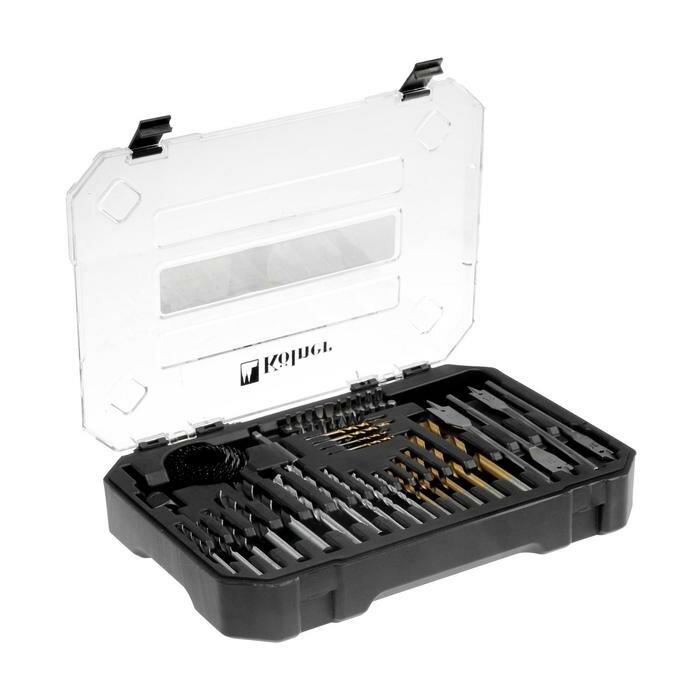 фото Набор сверл и бит Kolner KDS 49, сверла по дереву/металлу/бетону, биты 20 шт., 49 предметов