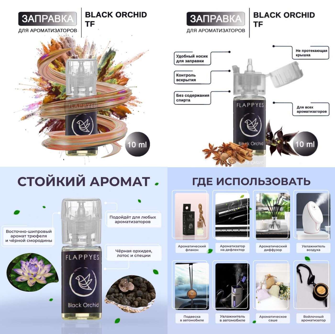 Aroma oil / Аромамасло для заправки ароматизаторов авто и дома 