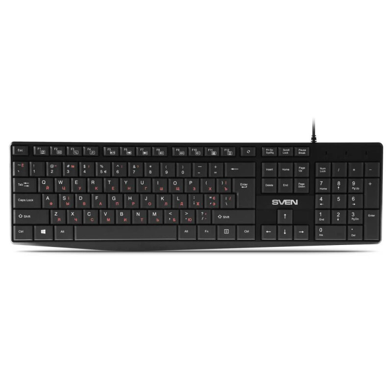 Клавиатура Sven KB-S305 черная (105 кл.+12Fn) (SV-018801)