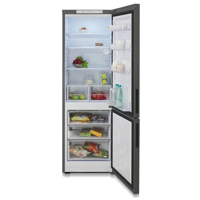 Бирюса Холодильник "Бирюса" W6027, двухкамерный, класс А, 345 л, серый - фотография № 2