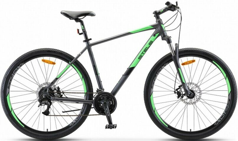 Велосипед взрослый STELS Navigator-920 MD 29 V010 Антрацитовый/зелёный (LU094357*LU085108 *16.5)