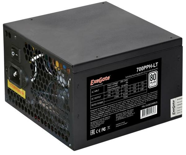 Блок питания ExeGate 700PPH-LT 80 PLUS 700W