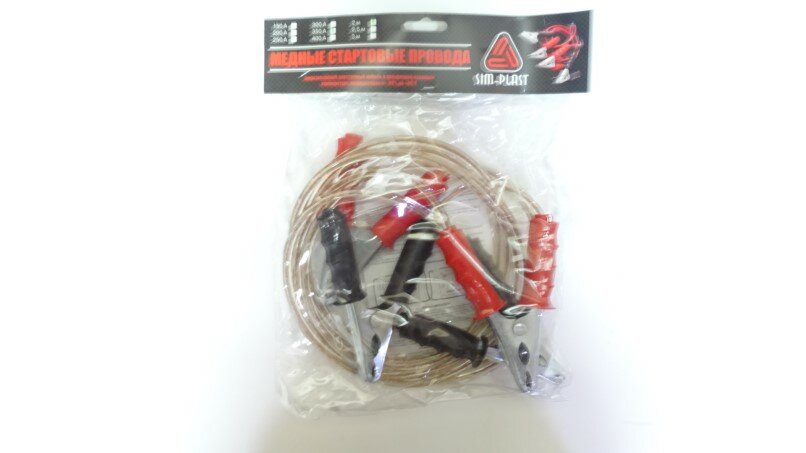 фото Провода прикуривателя /350 А/ 2 м в пакете силикон