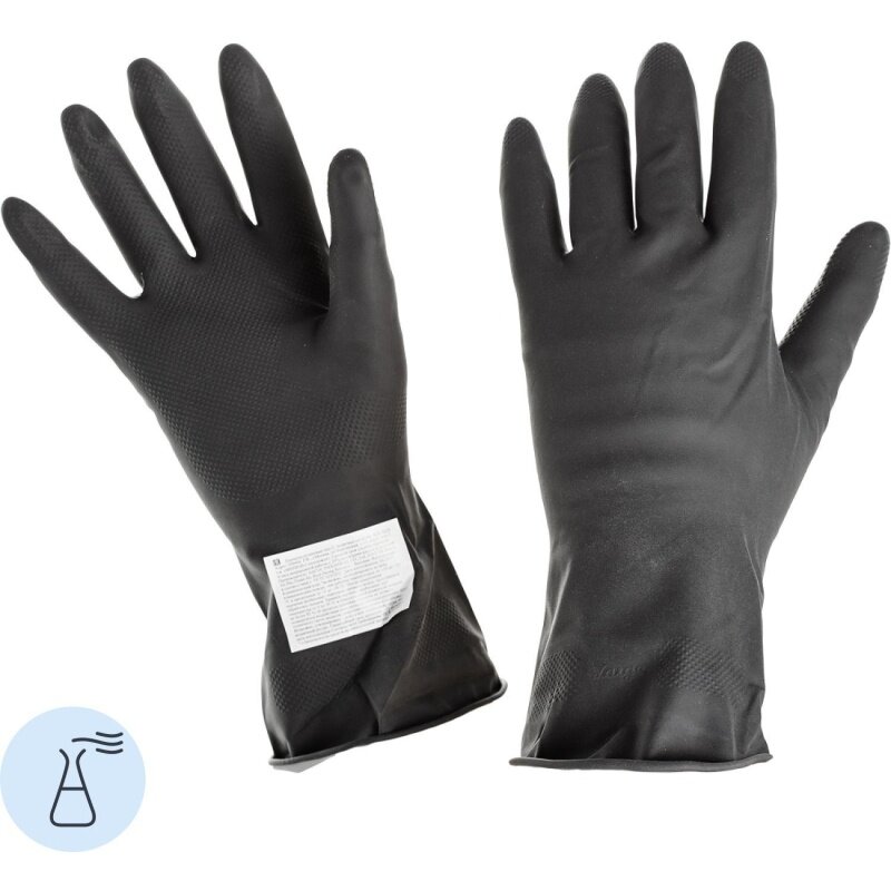 Защитные перчатки КНР Черные, размер 10, К50Щ50
