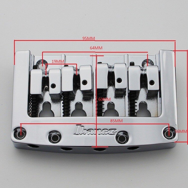 Бридж для 4-струнной бас гитары Ibanez Partsland IB-403 хром