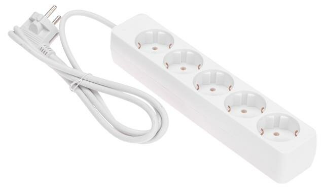 фото Удлинитель PROCONNECT (13-4211) удлинитель 5 гнезд, 1,5М, 3Х0,75ММ?, С/З, белый