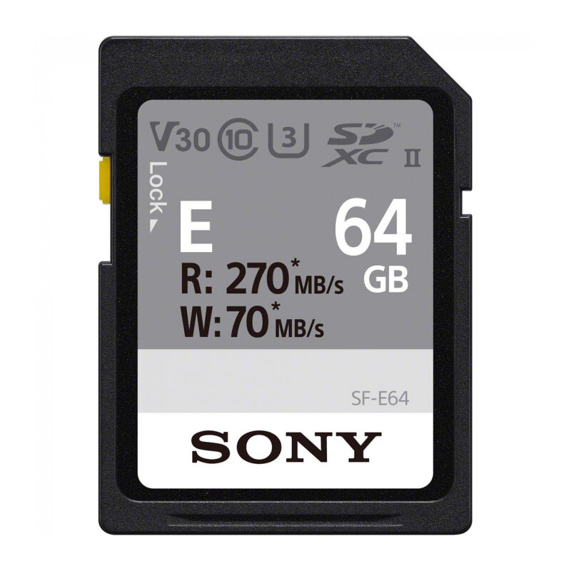 Карта памяти SDXC Sony 64GB 270R/70W (SF-E64/T)
