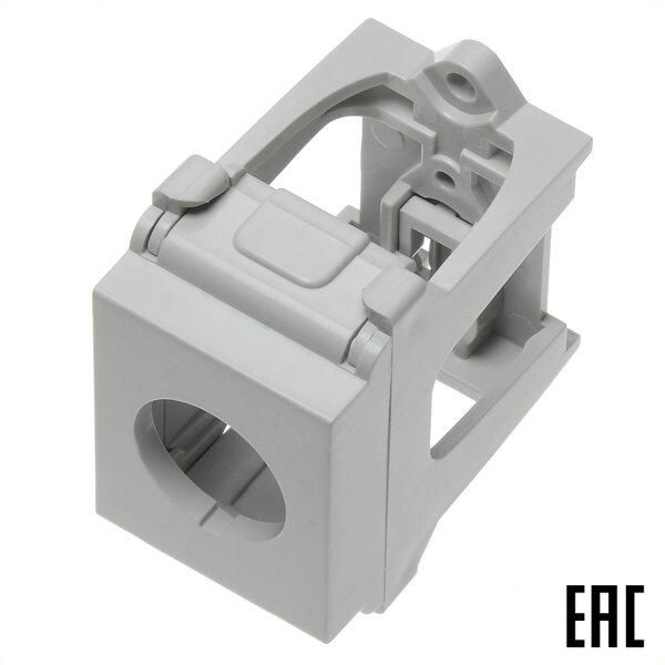 фото Адаптер 08-04-009 серый D=22мм для установки кнопки на DIN-рейку Текфор (7 шт. в комплекте)