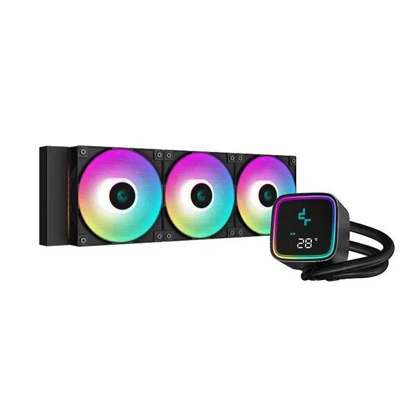 СВО для процессора DeepCool LS720 SE Digital /360 мм/ARGB/LED дисплей/черная