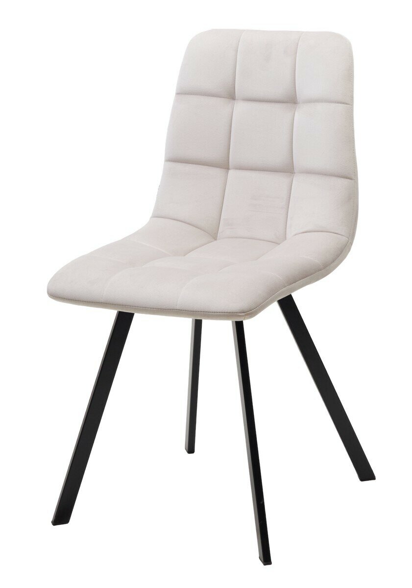 фото Стул CHILLI SQUARE G108-06 серебристо-серый, велюр/ черный каркас М-City