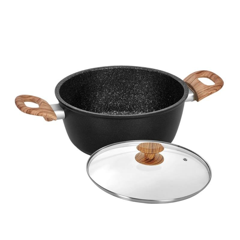 фото Barazzoni Кастрюля с антипригарным покрытием с крышкой 2.4 20 см черный (85510202025/к)