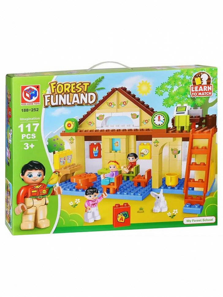 фото Конструктор Kids Home Toys Домик: школа в лесу 188-252