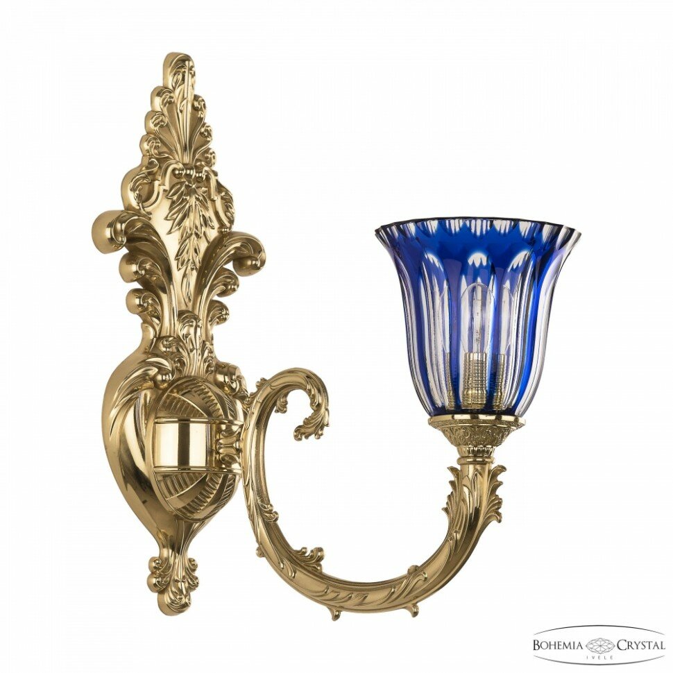 Бра Bohemia Ivele Crystal 7109B15/1/210 G P2 U Clear-Blue/H-1H - фото №1