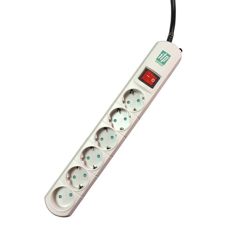 фото Сетевой фильтр ITP Office 5м (6/5м/10А/900Дж/серый)