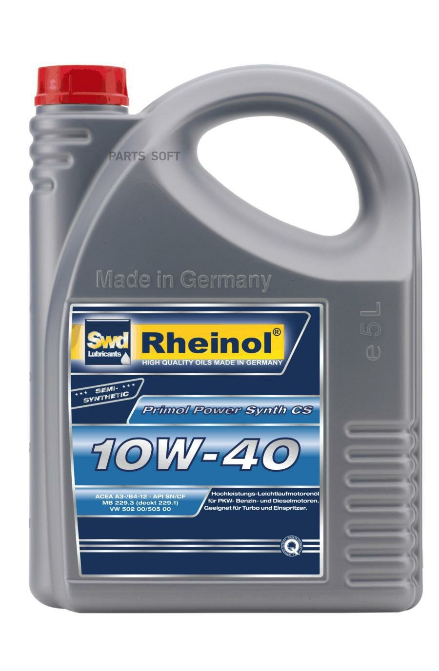 SWD RHEINOL 31344,580 Моторное масо Primol Power Synth 10w40 CS п/с (5)