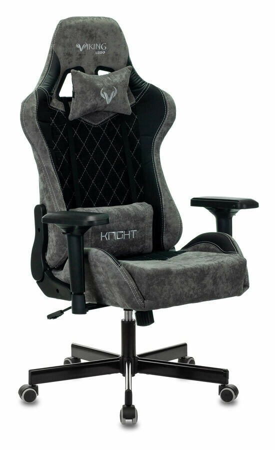 Компьютерное кресло Zombie Viking 7 KNIGHT игровое, обивка: искусственная кожа/текстиль, цвет: черный