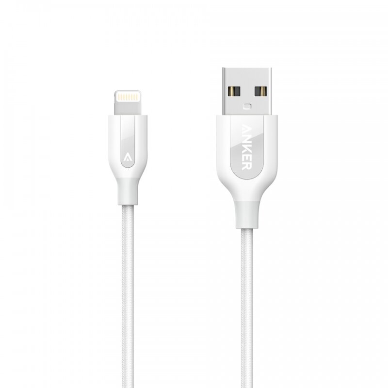 Укрепленный кабель Anker PowerLine+ Lightning to USB Cable 1.8м White