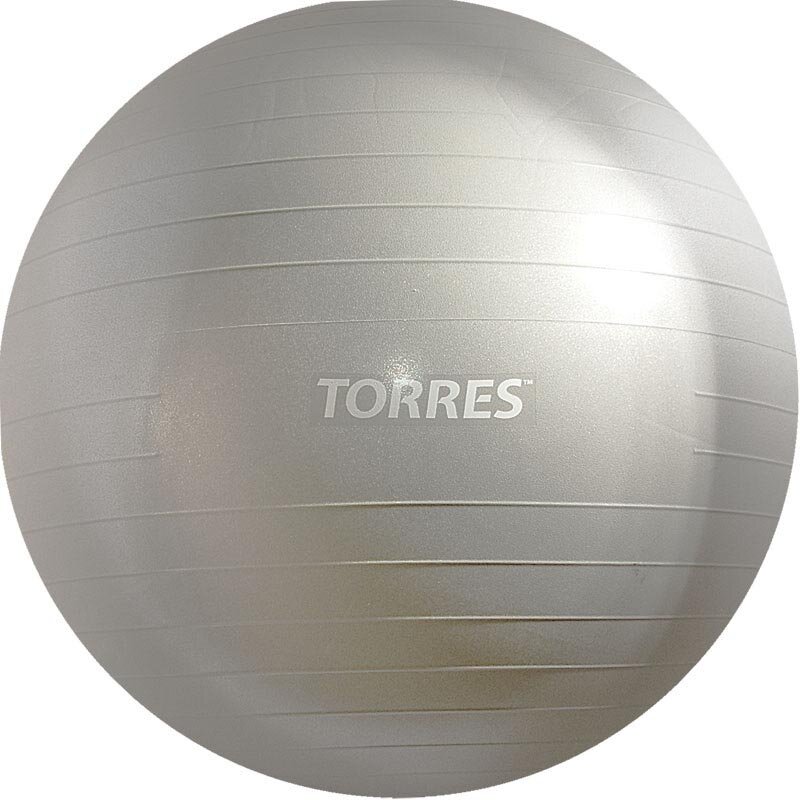 TORRES Мяч для фитнеса TORRES, диаметр 65 см. (Серый)