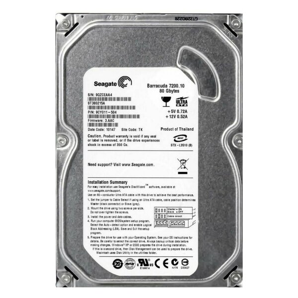 Жесткий диск Seagate 80 Gb 7200 rpm IDE