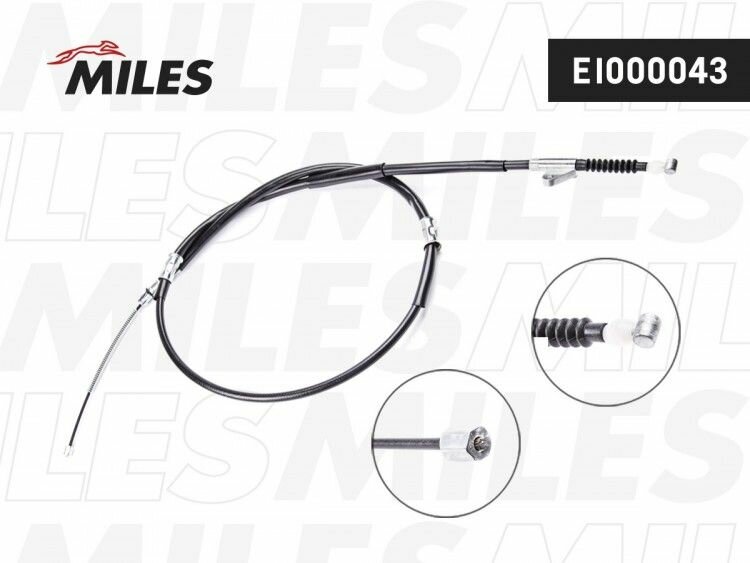 Трос ручного тормоза правый Miles EI000043