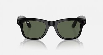 Камера-очки RAY-BAN | META WAYFARER черная оправа серо-зеленые линзы