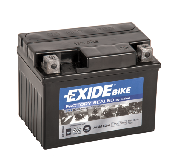 Аккумулятор EXIDE AGM12 4 3 Ач 50 А 115x70x85 мм 0 обратная