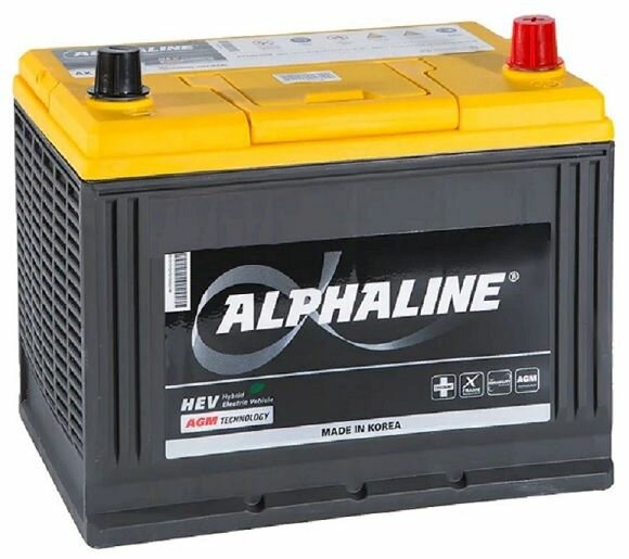 Аккумулятор автомобильный AlphaLine AGM AX S65D26L 75 А/ч 750 А обр. пол. Азия авто (261x175x220) с бортиком