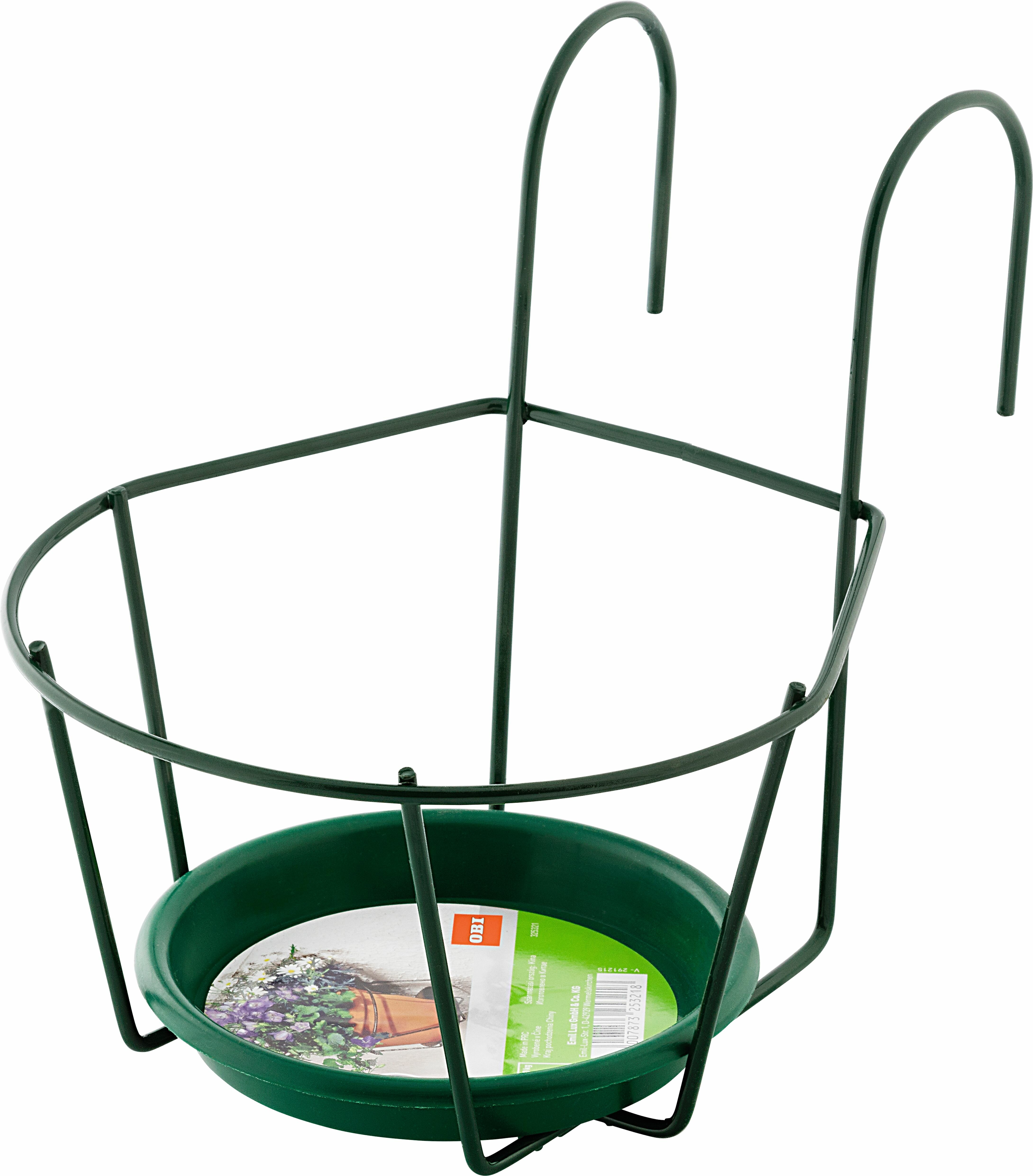 фото Кронштейн настенный для балконного ящика 18 см зеленый