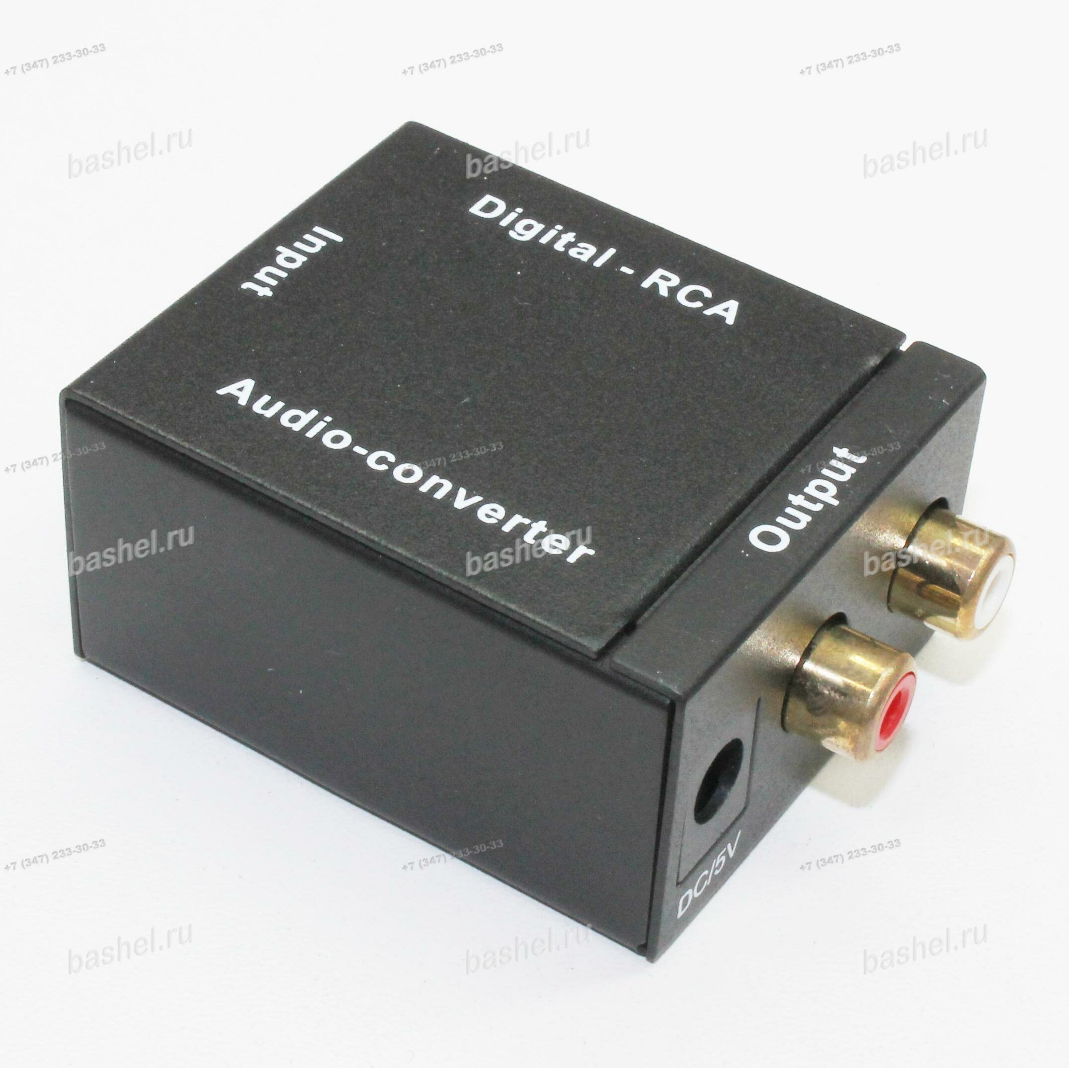 Конвертер DIGITAL - ANALOG вход RCA (COAXIAL) + Toslink OPTICAL - выход 2*RCA, DC 5V DAYTON 10-0011 электротовар