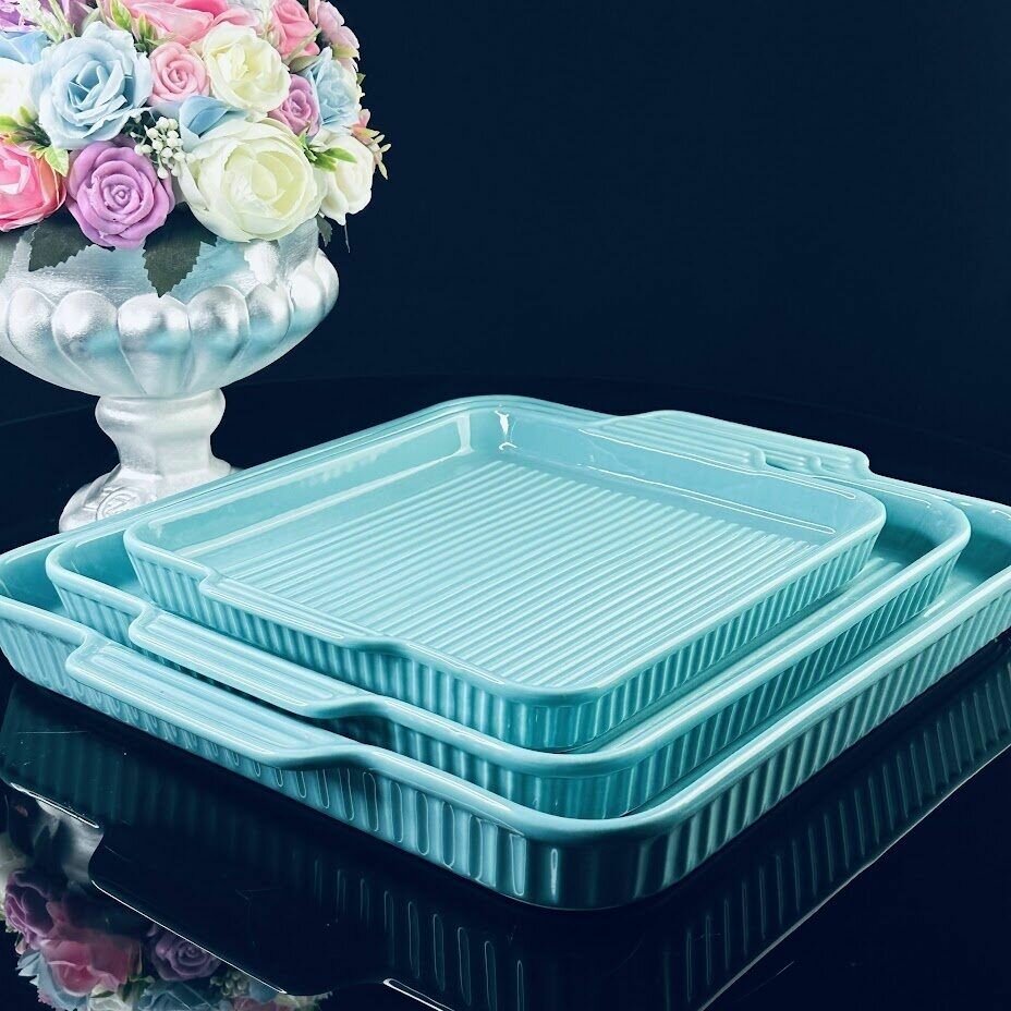 фото Квадратное блюдо для запекания Ленарди 25см, фарфор