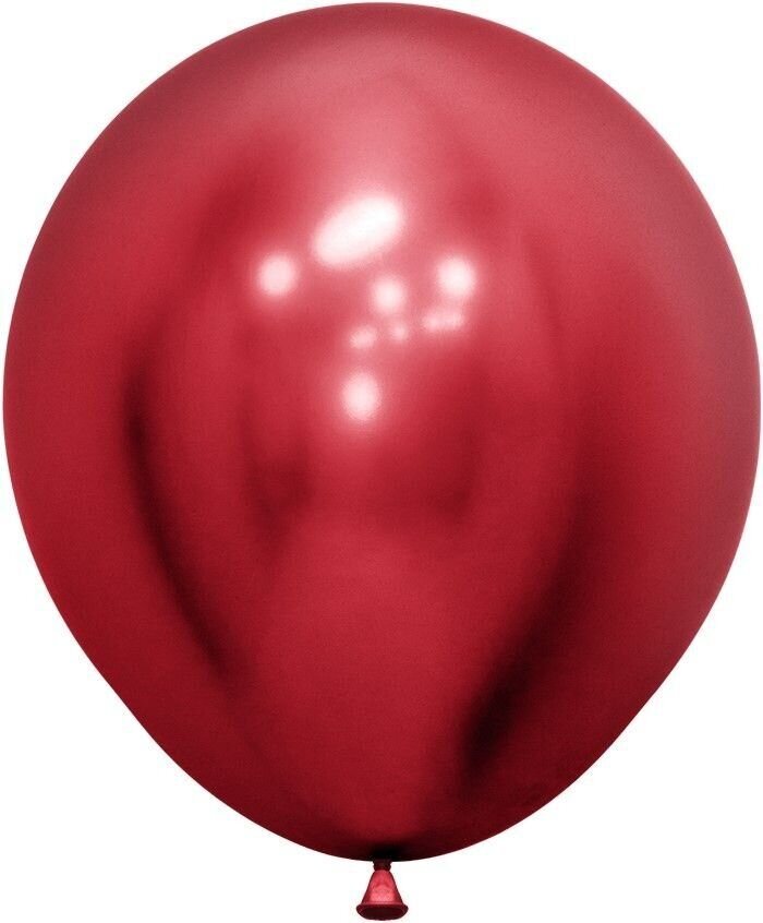 фото Шар (18''/46 см) Reflex, Зеркальный блеск, Красный (915), хром, 6 шт.