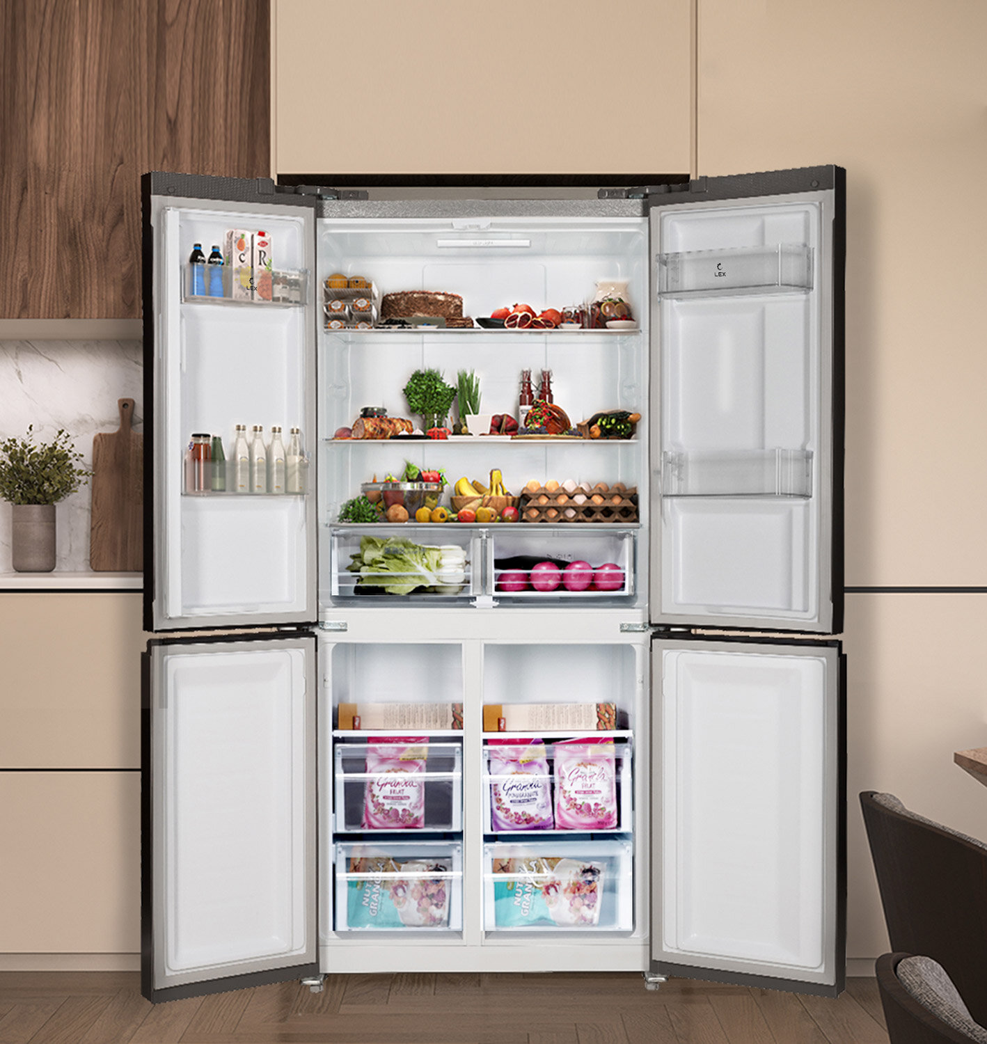 Холодильник трехкамерный Lex LCD450XID - фото №8