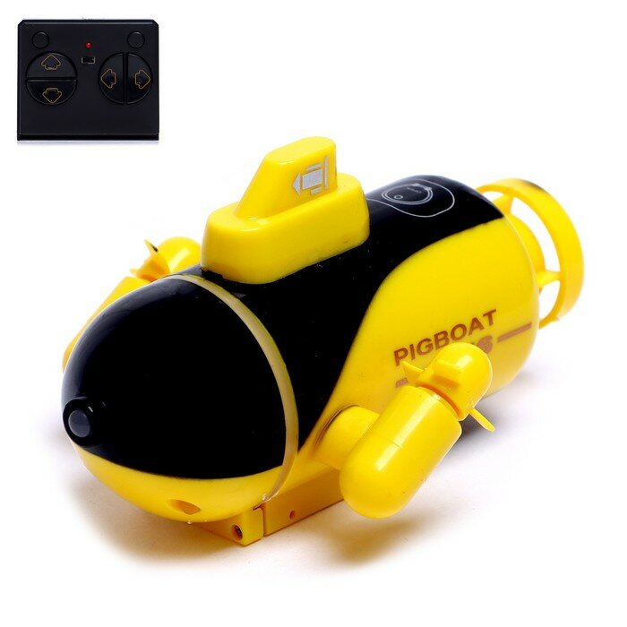 Подводная лодка радиоуправляемая «Батискаф» световые эффекты цвет жёлтый