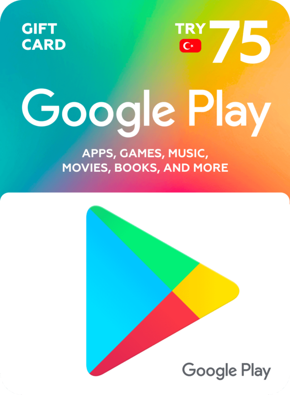 Подарочная карта / Карта пополнения Google Play - 75 TL