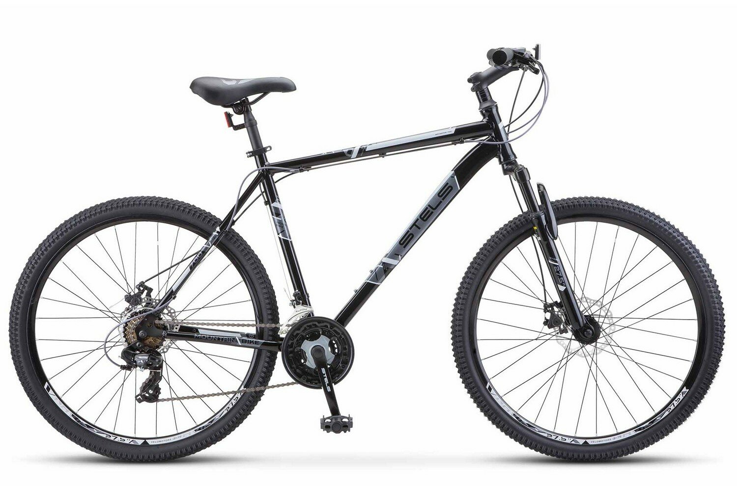 Горный (MTB) велосипед STELS Navigator 700 MD 27.5" F020 (2021) черный/белый 17.5" (требует финальной сборки)